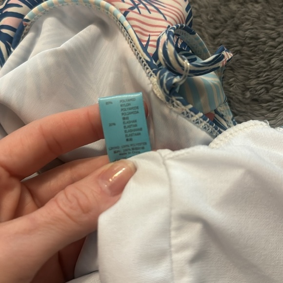 Tropical Ruffle Shoulder Strap Bathing Suit - 15/16 - NWOT - Picture 9 of 9